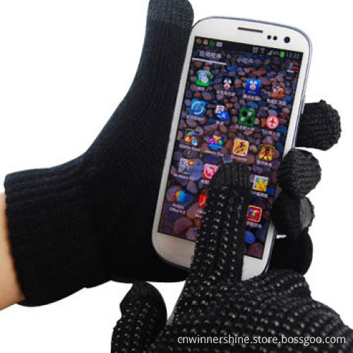Nonskid 3 Fingers Touch Gloves with Thick Winter Warm Rivet OEM/ODM for iPod/iPhone/iPad/Free Sample